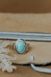Oval Variscite Ring - Size 9.25 - Third Hand Silversmith handmade jewelry, Bozeman, Montana