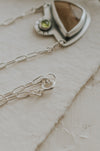 Picture Jasper and Peridot Necklace - Third Hand Silversmith handmade jewelry, Bozeman, Montana