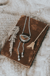 Picture Jasper Bolo Necklace with Moonstone Beads - Third Hand Silversmith handmade jewelry, Bozeman, Montana