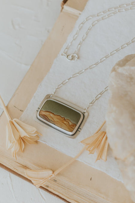 Picture Jasper Necklace - Third Hand Silversmith handmade jewelry, Bozeman, Montana