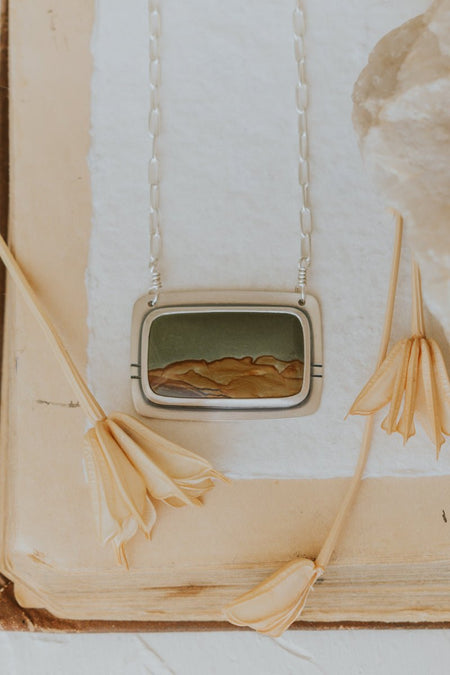 Picture Jasper Necklace - Third Hand Silversmith handmade jewelry, Bozeman, Montana