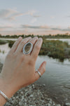 Picture Jasper Statement Ring - Size 8 - Third Hand Silversmith handmade jewelry, Bozeman, Montana