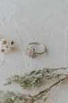 Pink Sunstone Ring - Size 10 - Third Hand Silversmith handmade jewelry, Bozeman, Montana