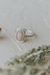 Pink Sunstone Ring - Size 10 - Third Hand Silversmith handmade jewelry, Bozeman, Montana