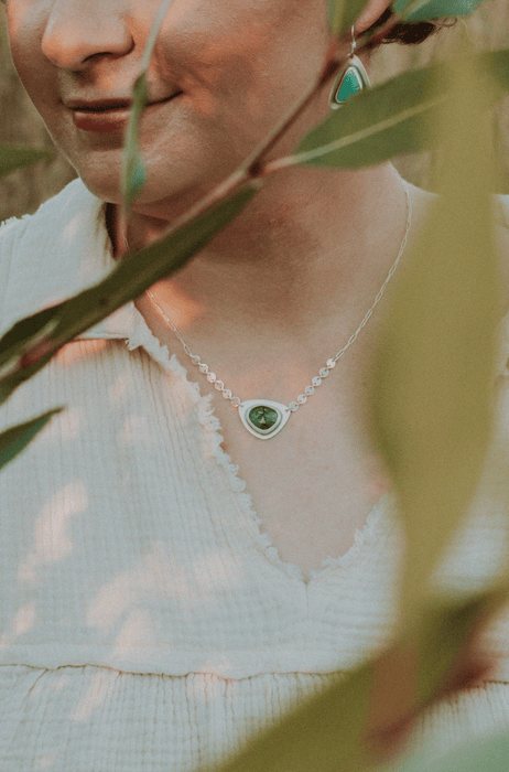 Rutilated Quartz Necklace - Third Hand Silversmith handmade jewelry, Bozeman, Montana