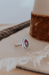Simple Dark Pink Tourmaline Ring - Size 7.25 - Third Hand Silversmith handmade jewelry, Bozeman, Montana