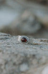 Simple Garnet Ring - Size 8 - Third Hand Silversmith handmade jewelry, Bozeman, Montana