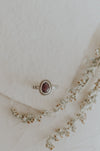 Simple Stamped Dark Pink Tourmaline Ring - Size 7.25 - Third Hand Silversmith handmade jewelry, Bozeman, Montana