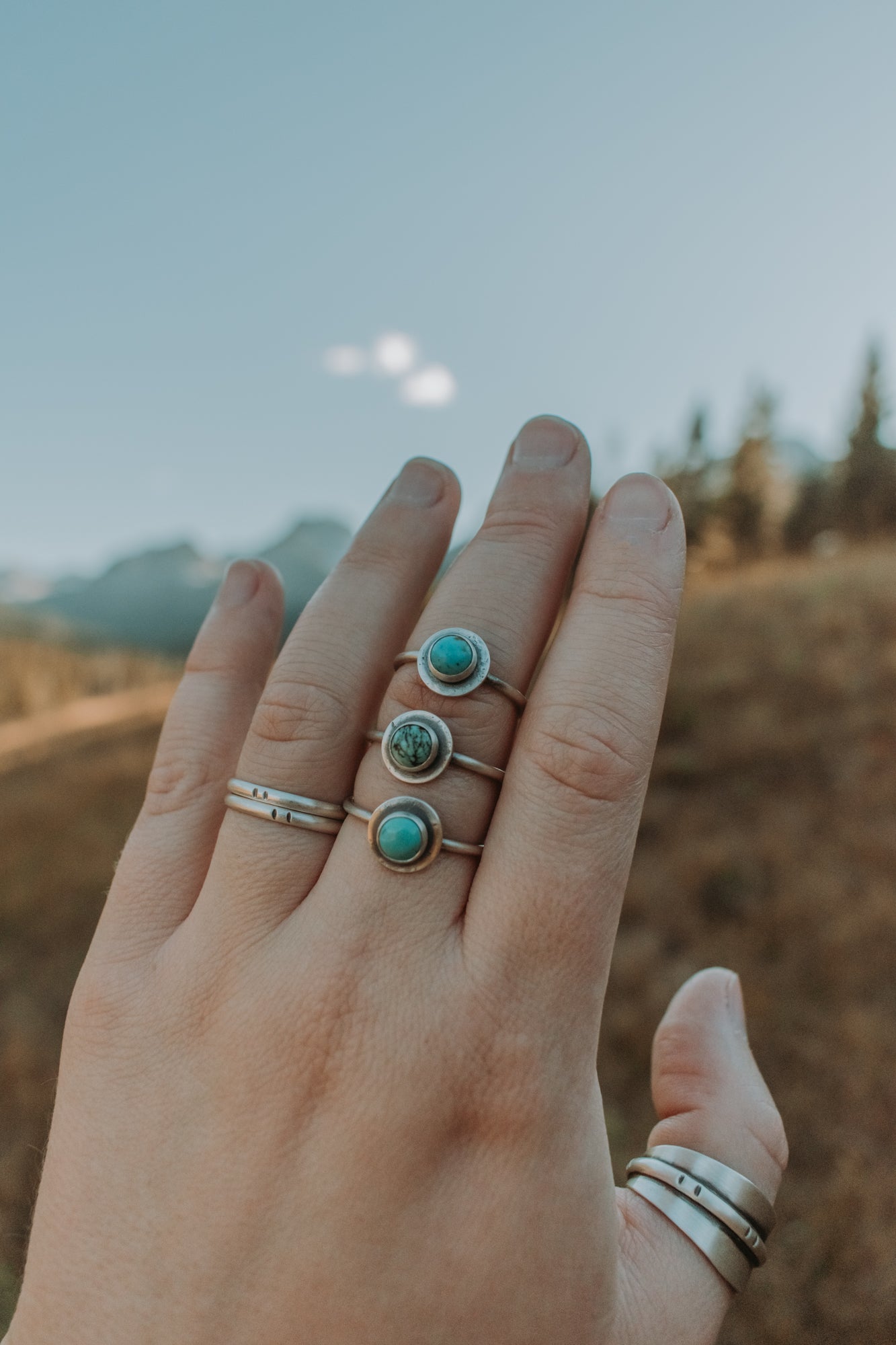 Stone Stacking Ring - Third Hand Silversmith LLC handmade jewelry, Bozeman, Montana