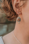Sunstone Dangle Earrings - Third Hand Silversmith handmade jewelry, Bozeman, Montana
