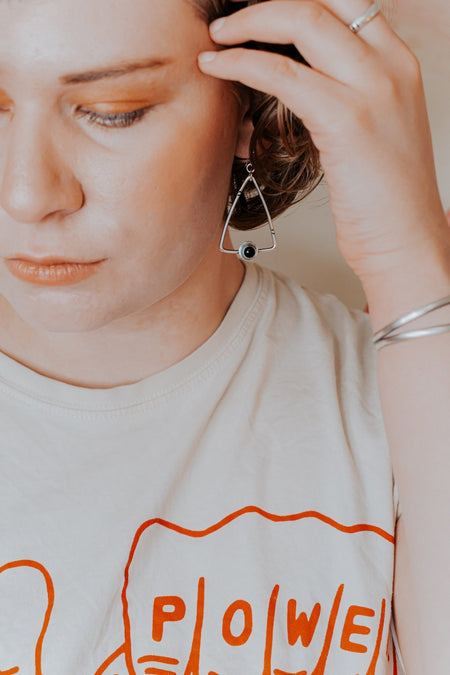 Trapeze Earrings - Third Hand Silversmith handmade jewelry, Bozeman, Montana